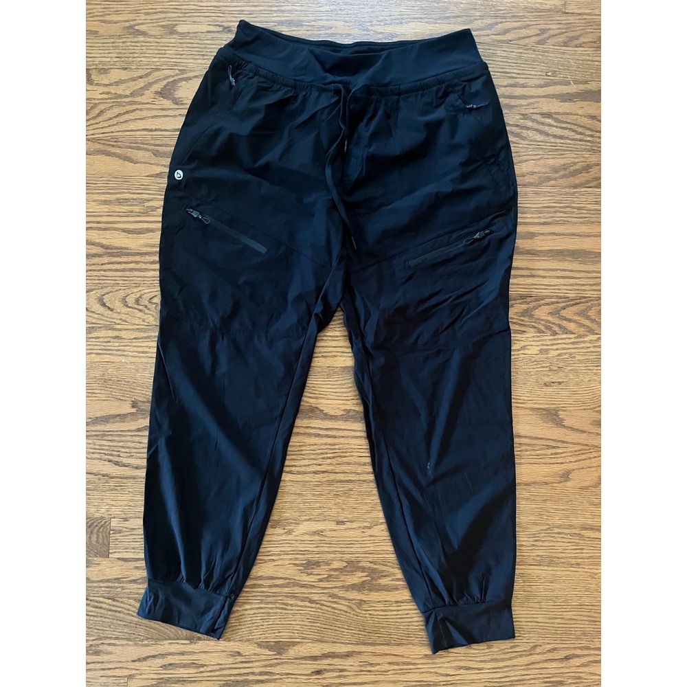 Baleaf Womens Hiking Joggers Black Lightweight Quick Dry Cargo Pants Size L